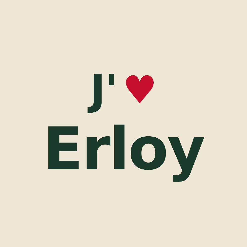 Tote bag personnalisé Erloy — design J'aime Erloy