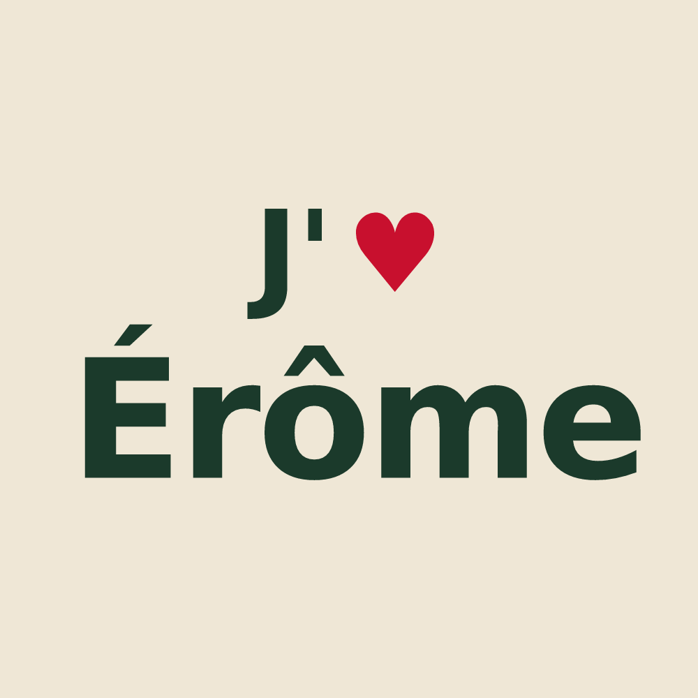 Tote bag personnalisé Érôme — design J'aime Érôme