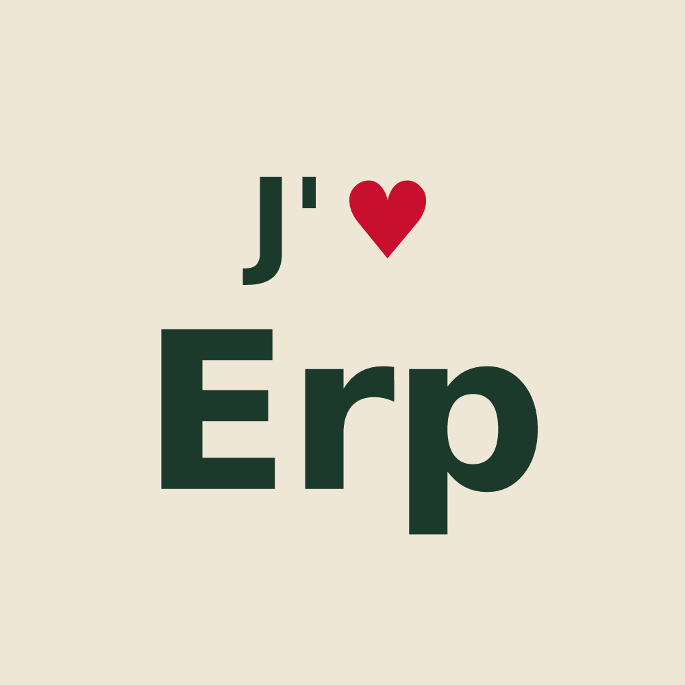 Tote bag personnalisé Erp — design J'aime Erp