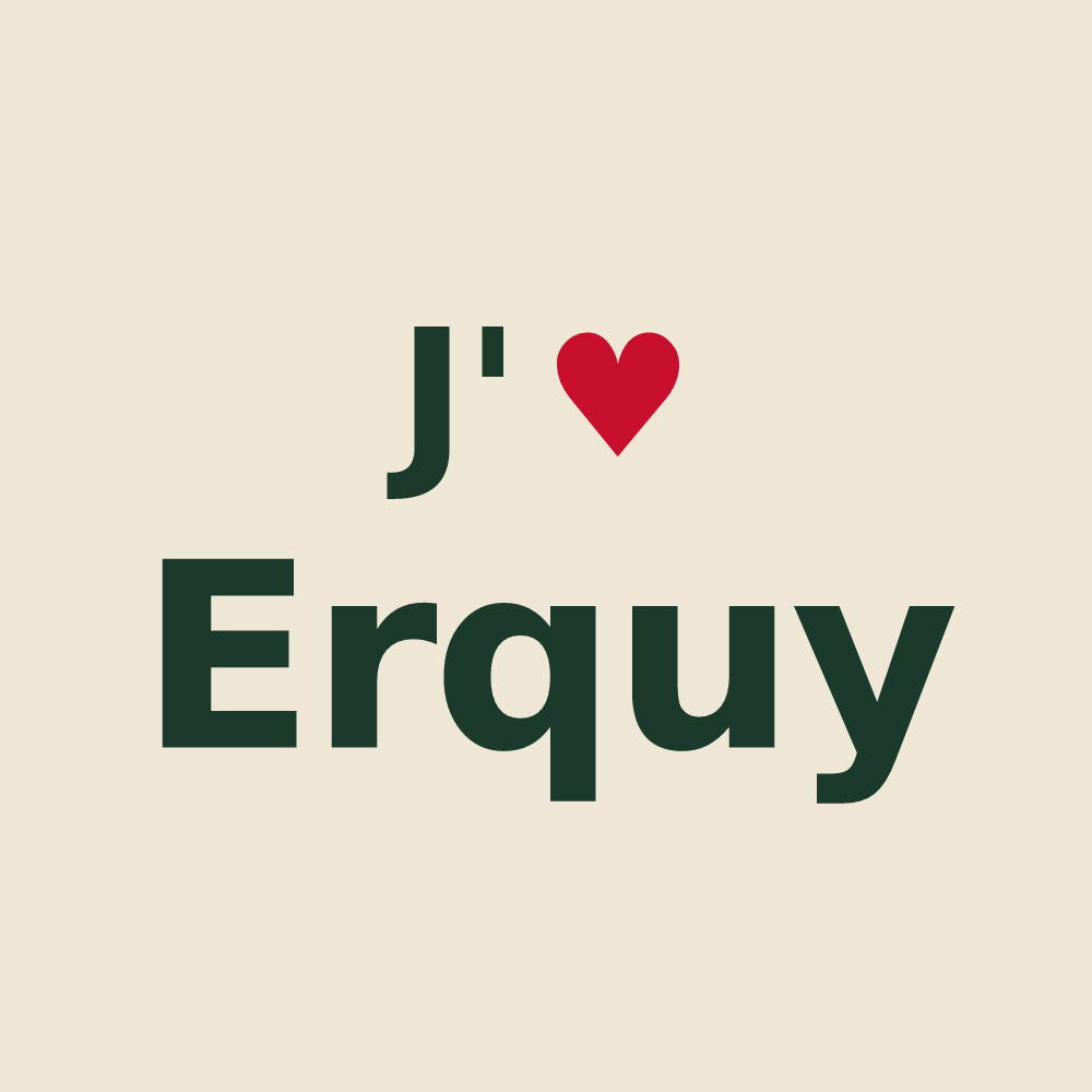 Tote bag personnalisé Erquy — design J'aime Erquy