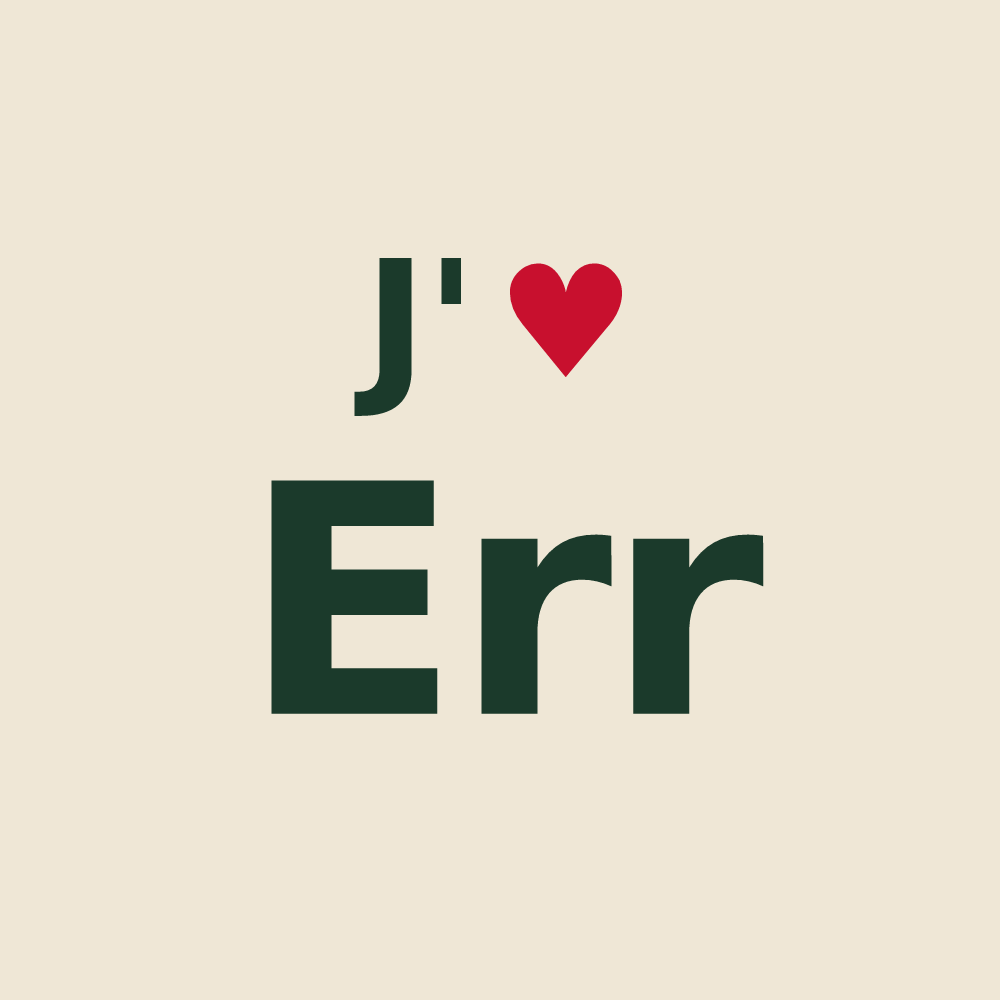 Tote bag personnalisé Err — design J'aime Err