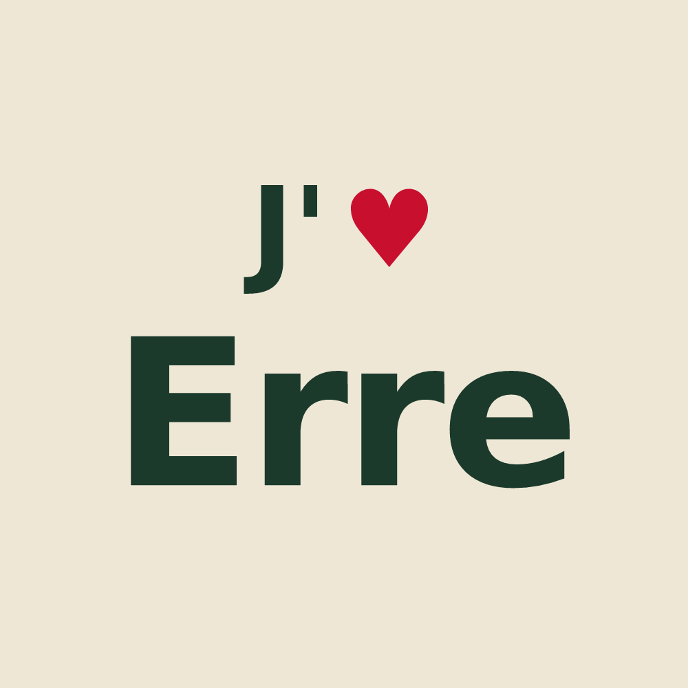 Tote bag personnalisé Erre — design J'aime Erre