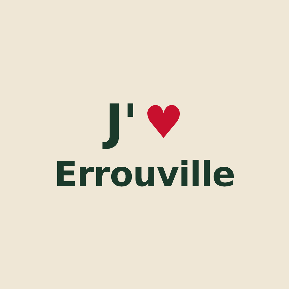 Tote bag personnalisé Errouville — design J'aime Errouville