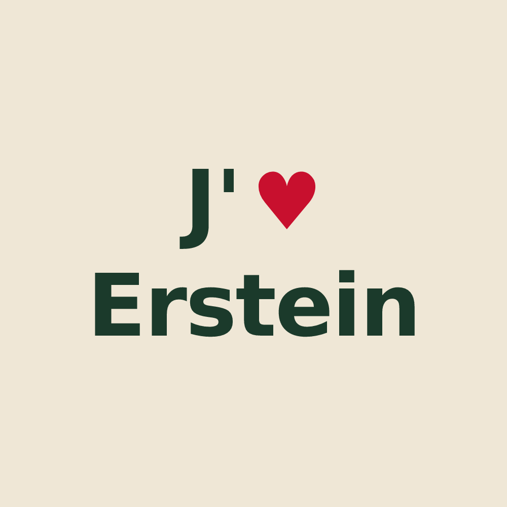 Tote bag personnalisé Erstein — design J'aime Erstein