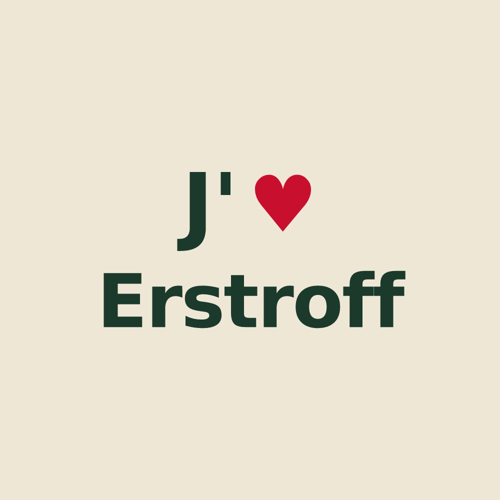 Tote bag personnalisé Erstroff — design J'aime Erstroff