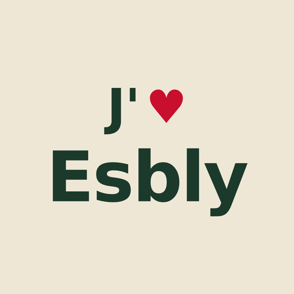 Tote bag personnalisé Esbly — design J'aime Esbly