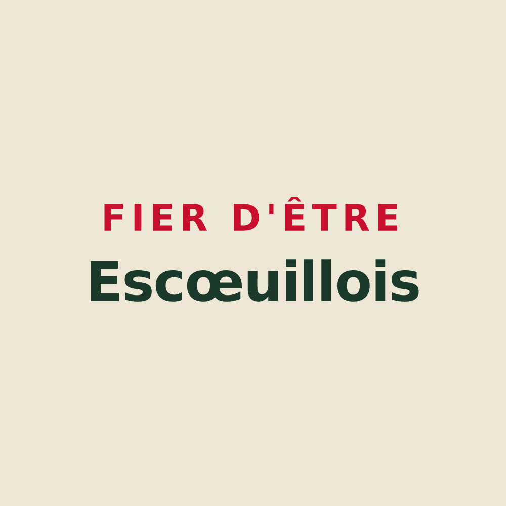 Tote bag « Fier d'être Escœuillois » — design pour Escœuilles