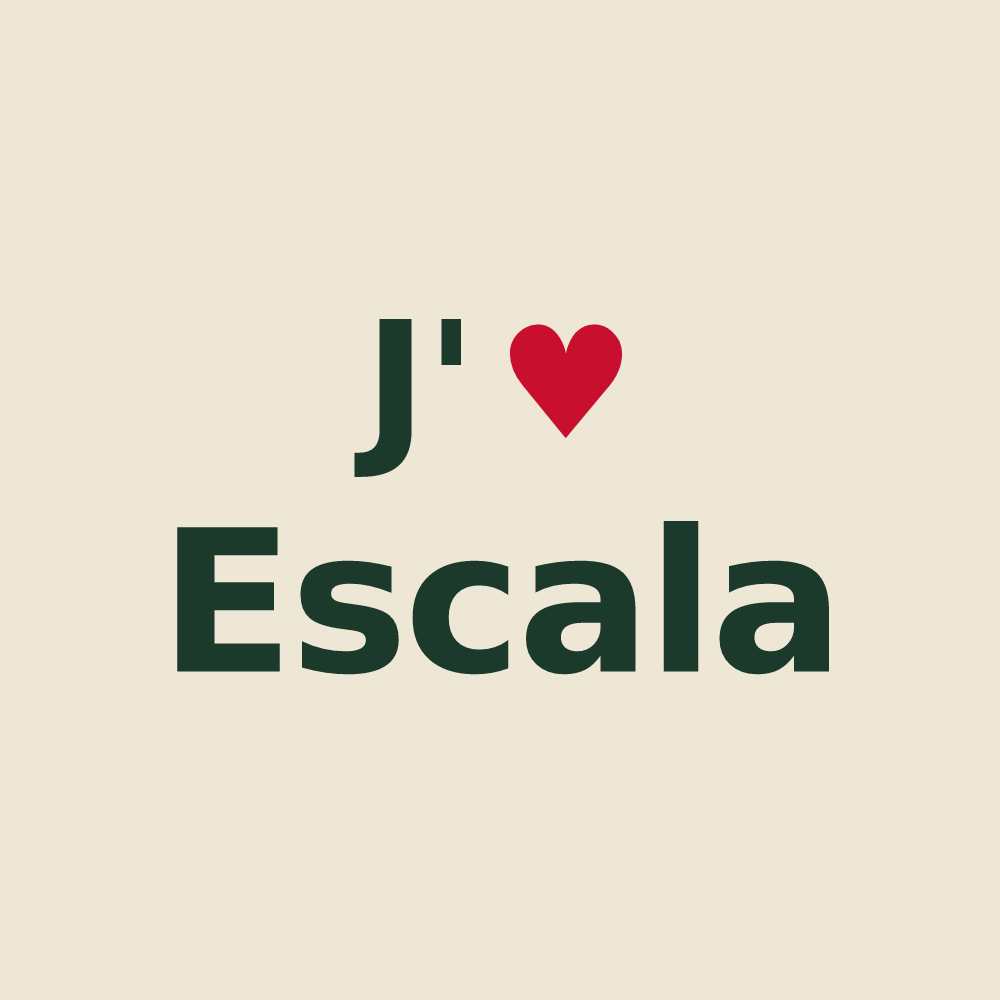 Tote bag personnalisé Escala — design J'aime Escala