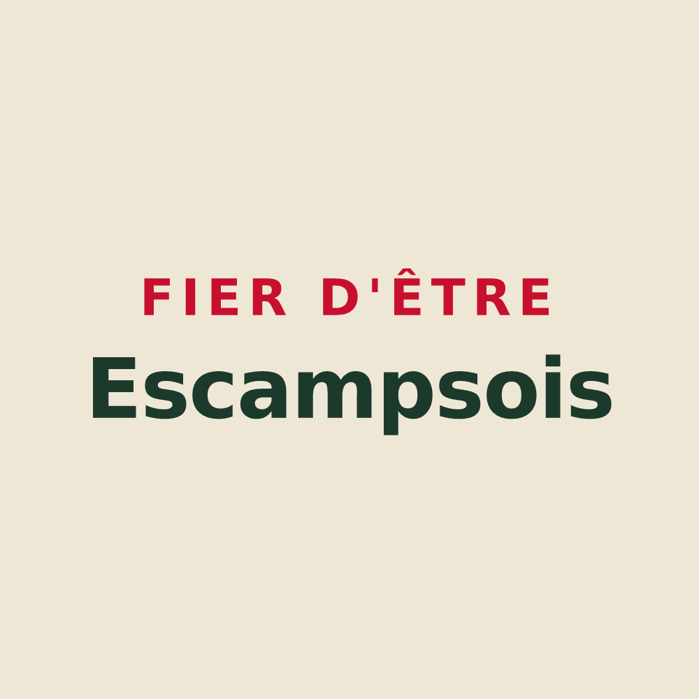 Tote bag « Fier d'être Escampsois » — design pour Escamps