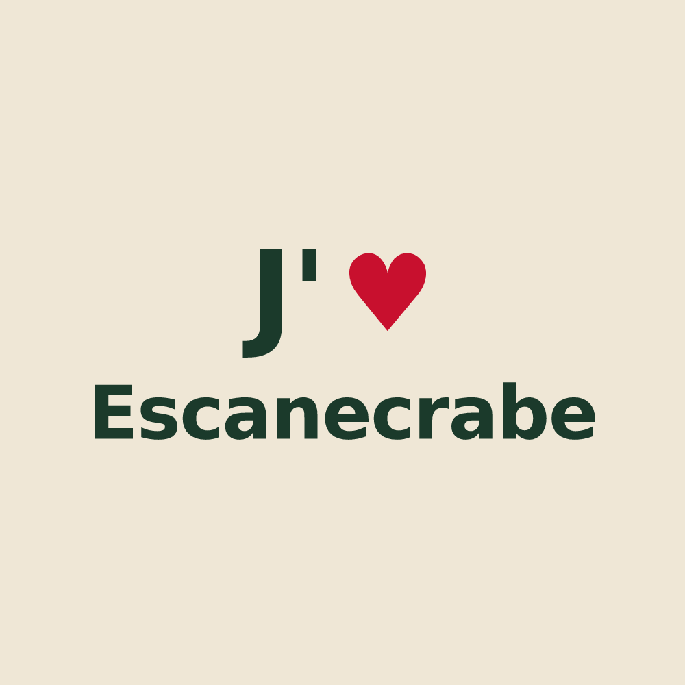 Tote bag personnalisé Escanecrabe — design J'aime Escanecrabe