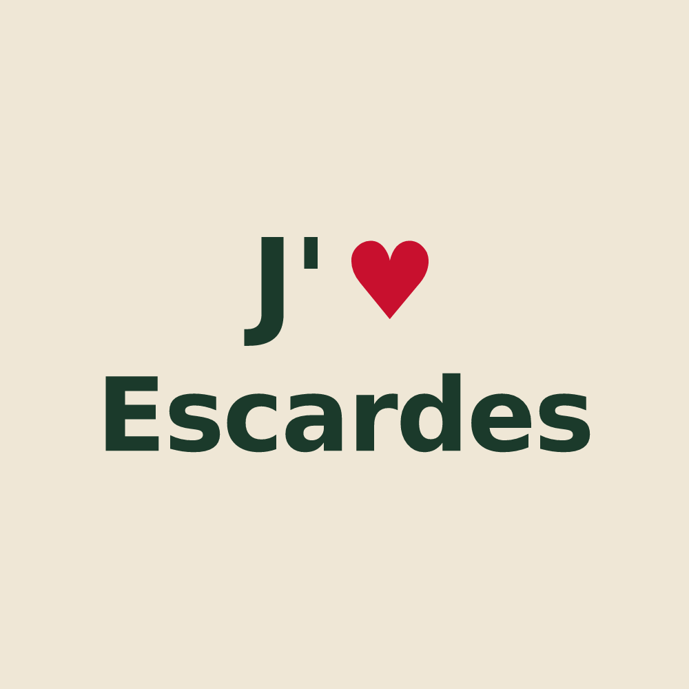 Tote bag personnalisé Escardes — design J'aime Escardes