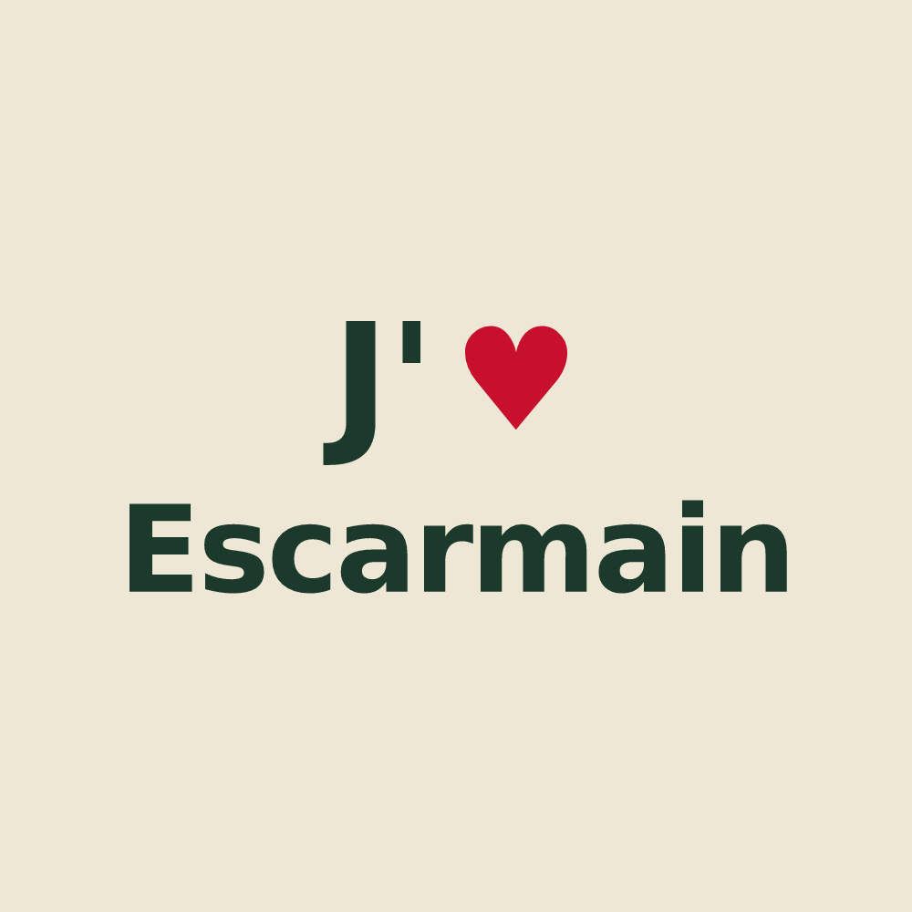 Tote bag personnalisé Escarmain — design J'aime Escarmain