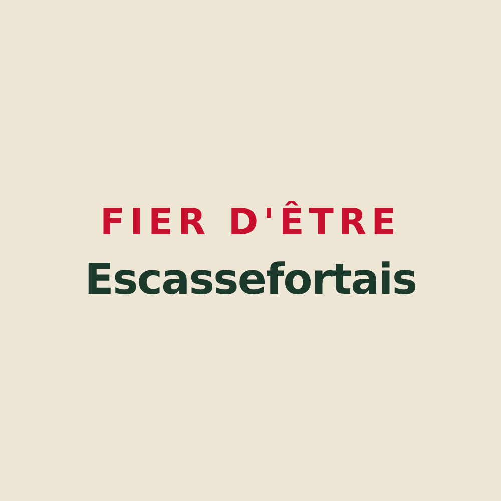 Tote bag « Fier d'être Escassefortais » — design pour Escassefort