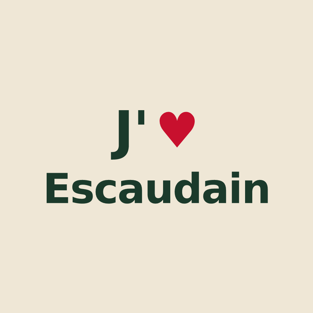Tote bag personnalisé Escaudain — design J'aime Escaudain