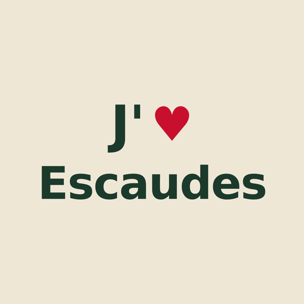Tote bag personnalisé Escaudes — design J'aime Escaudes
