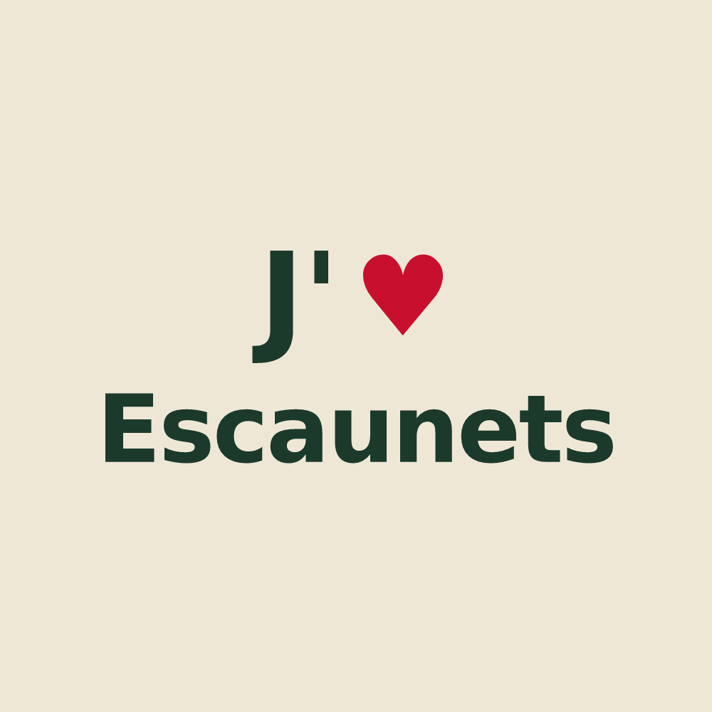 Tote bag personnalisé Escaunets — design J'aime Escaunets