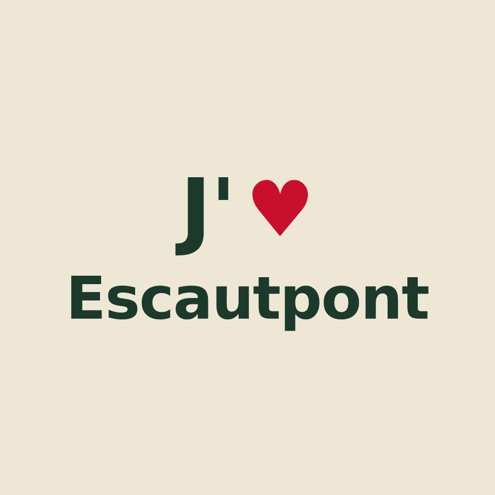 Tote bag personnalisé Escautpont — design J'aime Escautpont