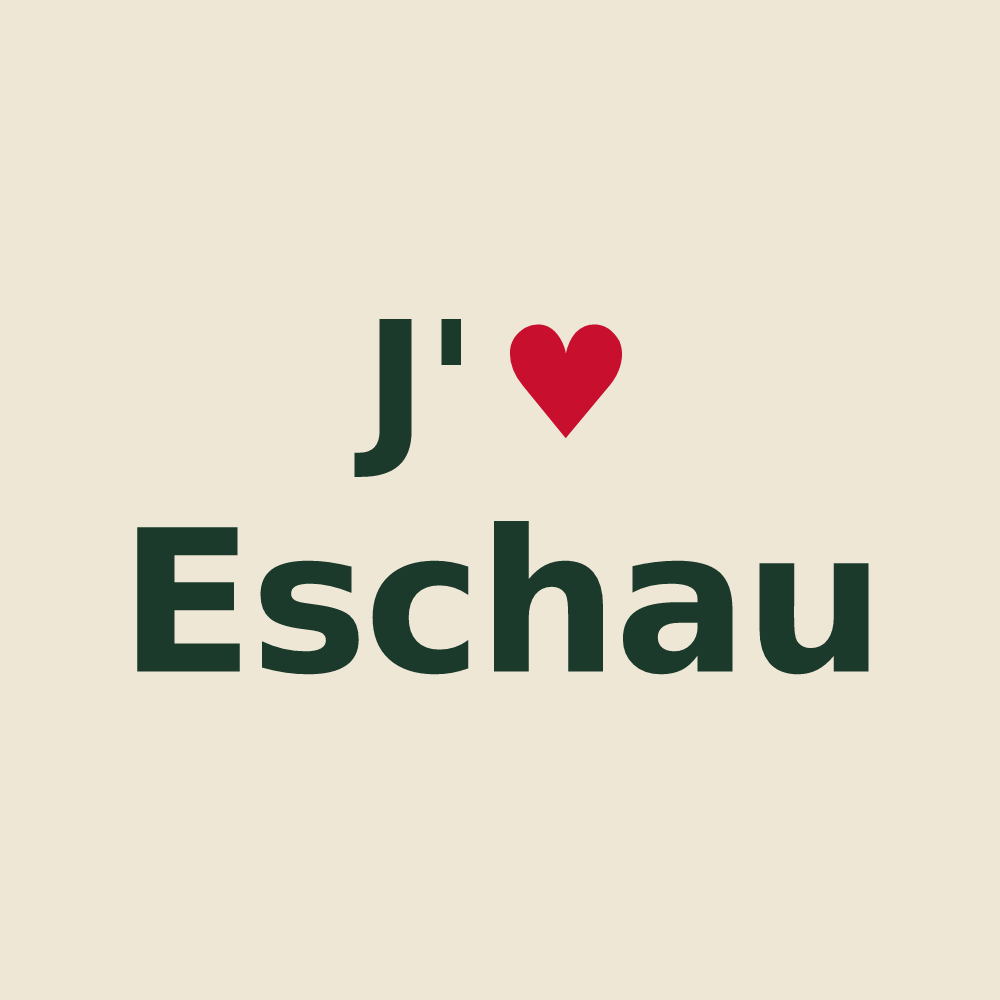 Tote bag personnalisé Eschau — design J'aime Eschau