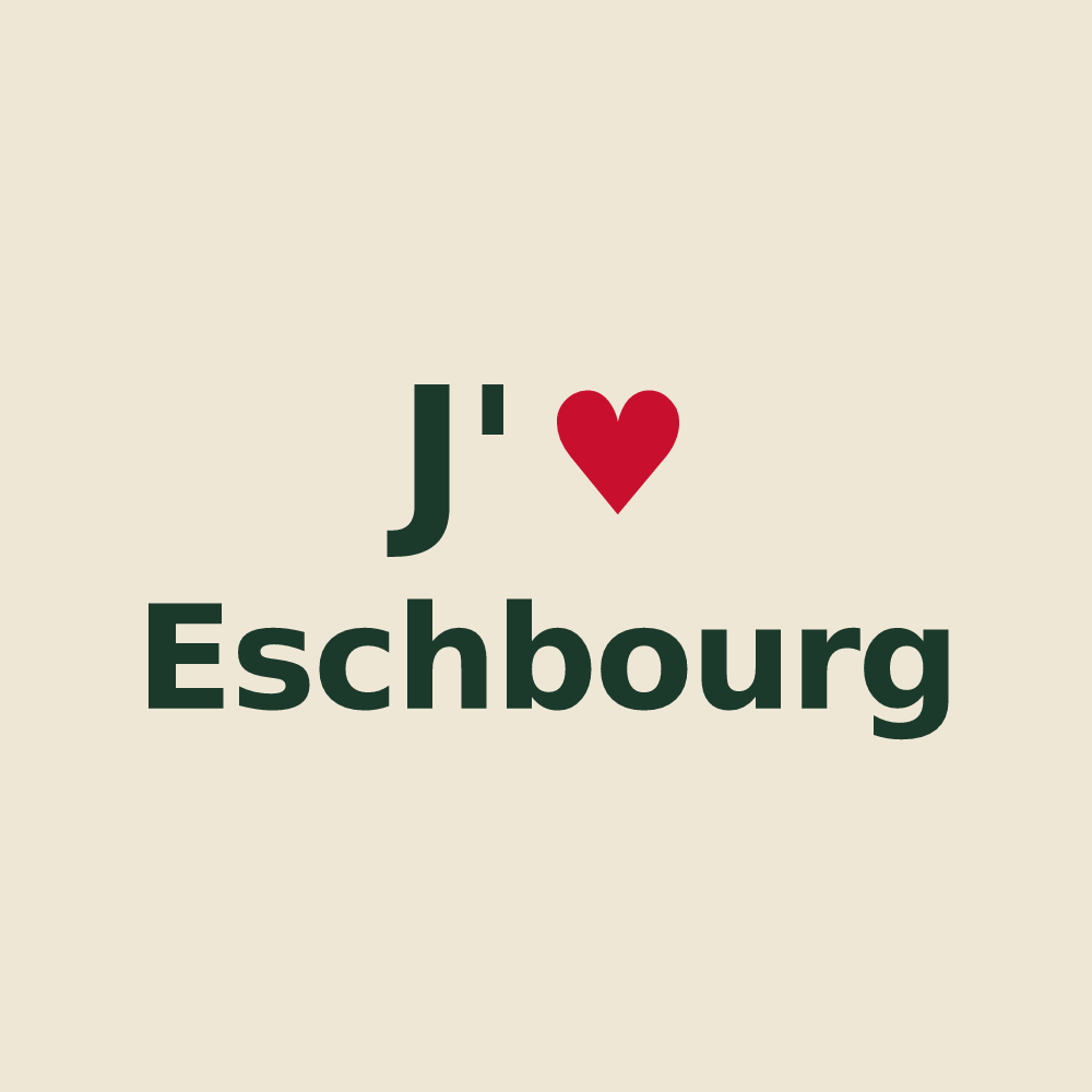 Tote bag personnalisé Eschbourg — design J'aime Eschbourg