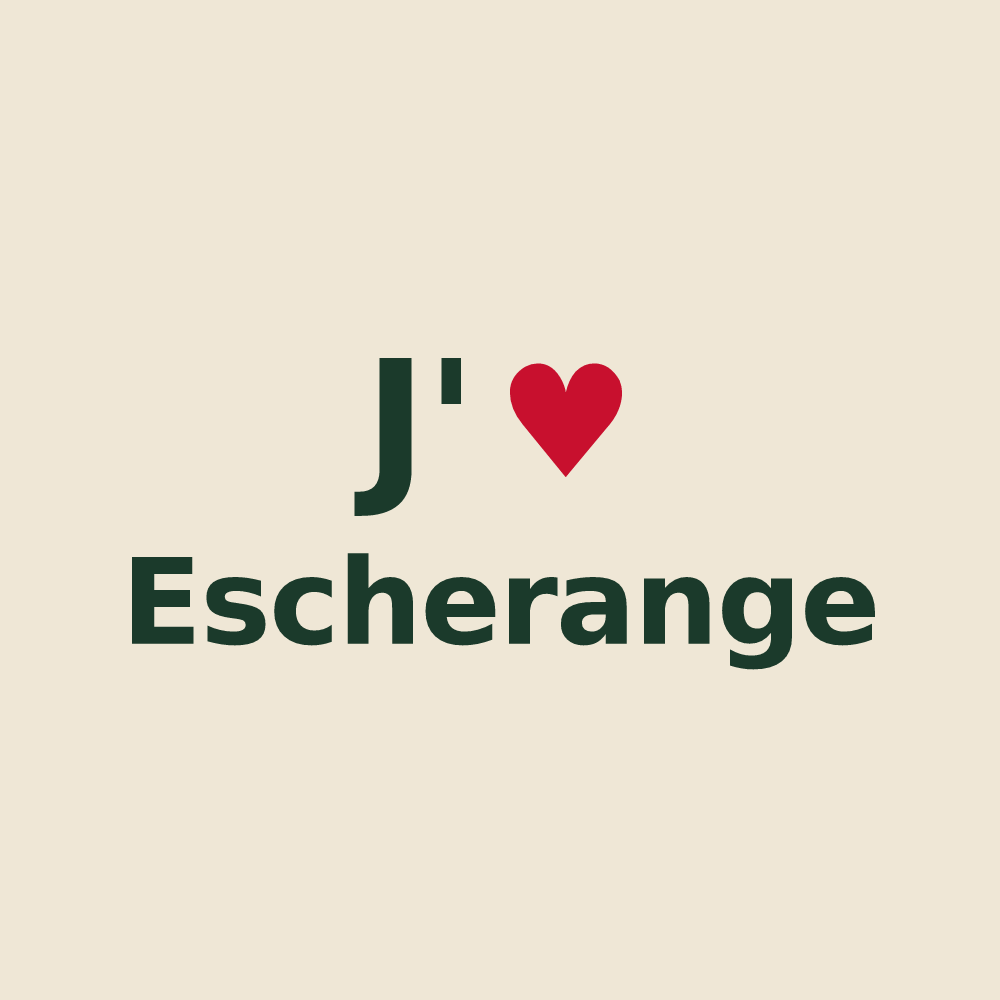 Tote bag personnalisé Escherange — design J'aime Escherange