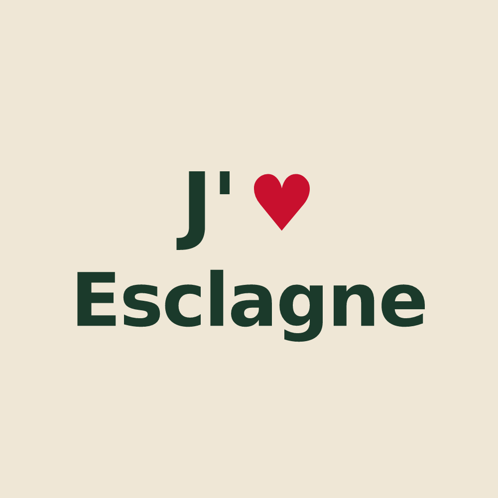 Tote bag personnalisé Esclagne — design J'aime Esclagne
