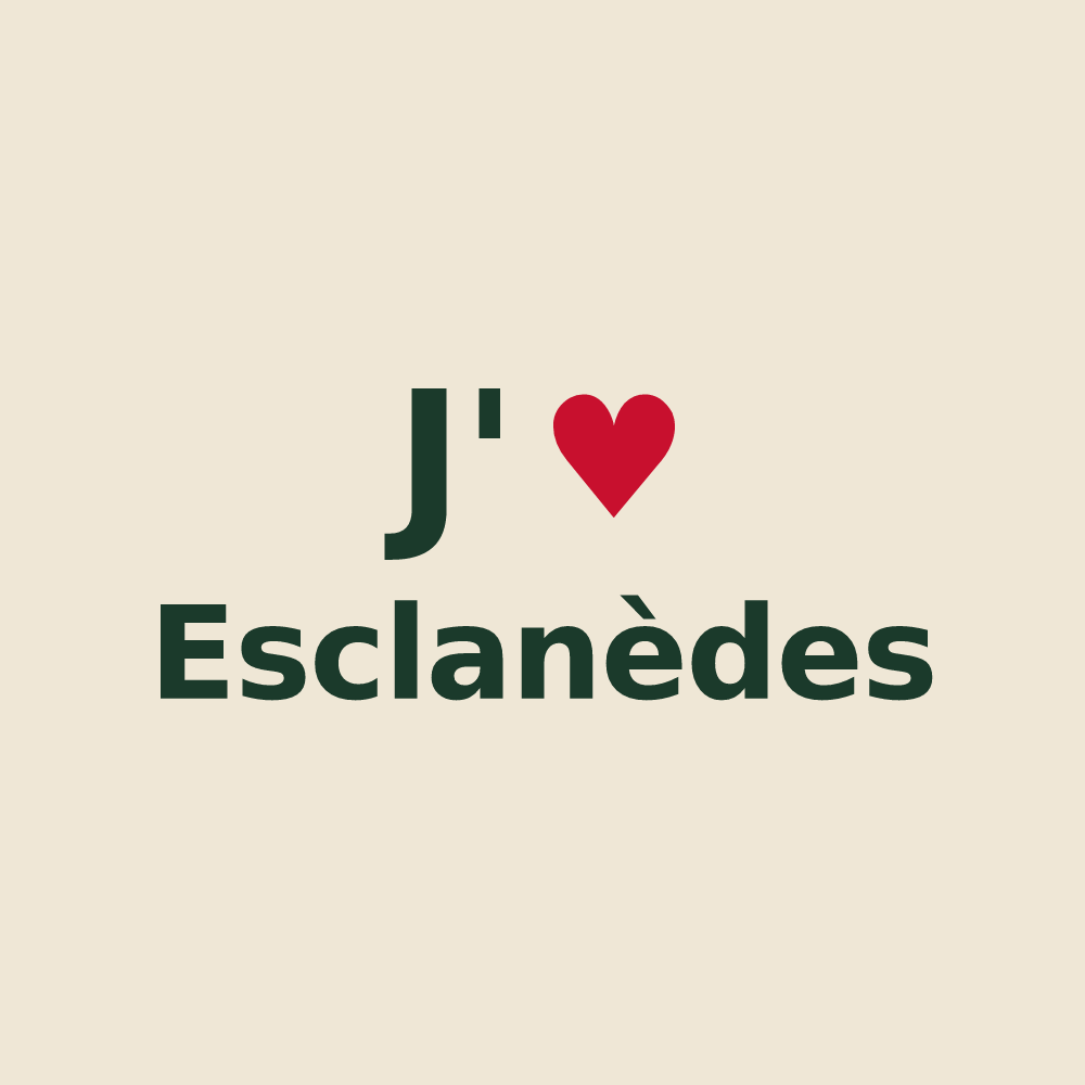 Tote bag personnalisé Esclanèdes — design J'aime Esclanèdes