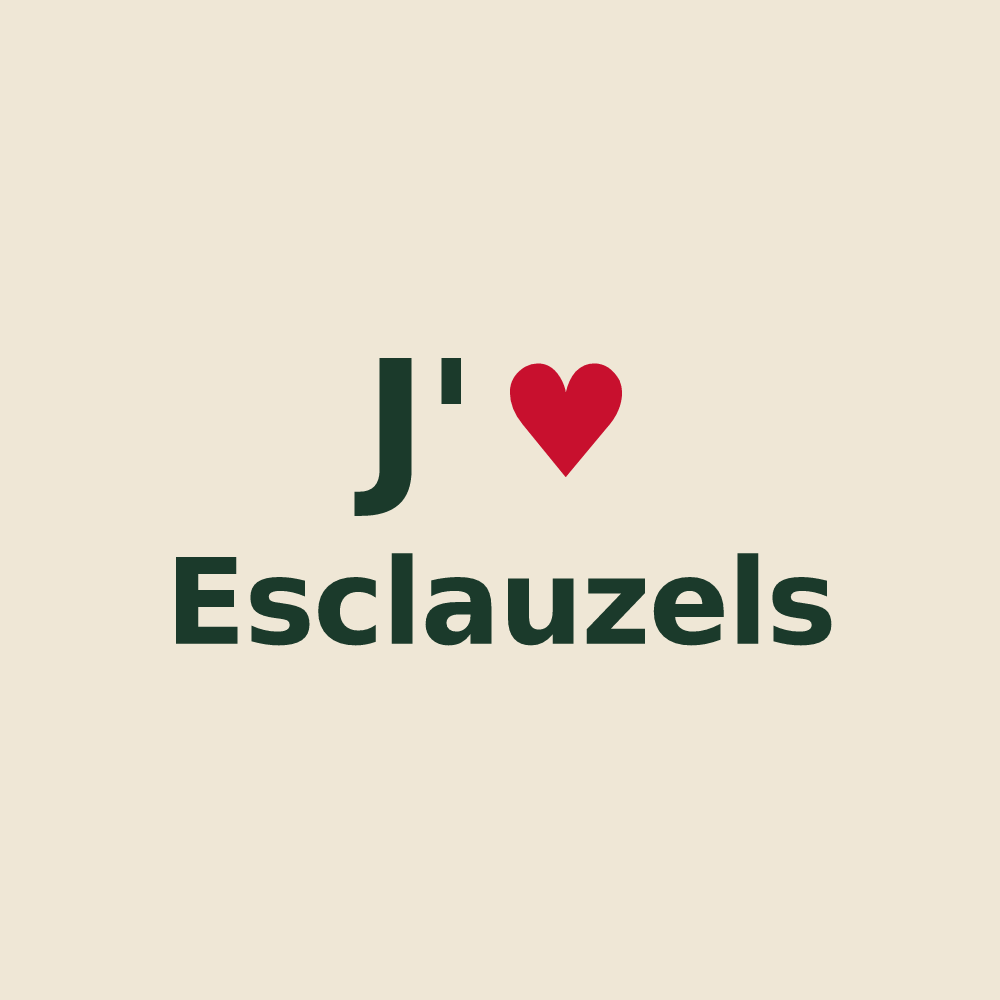 Tote bag personnalisé Esclauzels — design J'aime Esclauzels