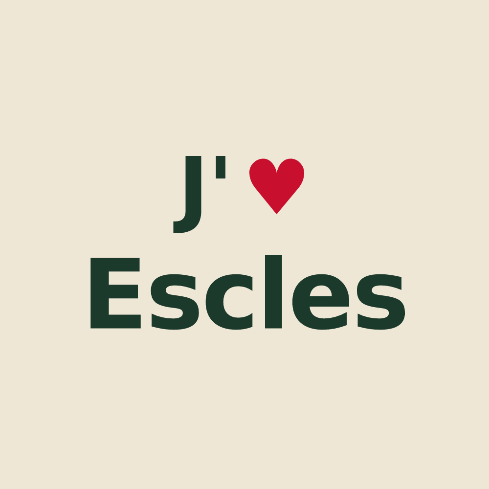 Tote bag personnalisé Escles — design J'aime Escles