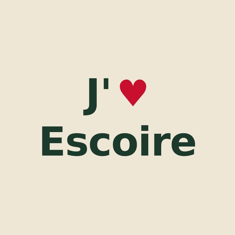 Tote bag personnalisé Escoire — design J'aime Escoire