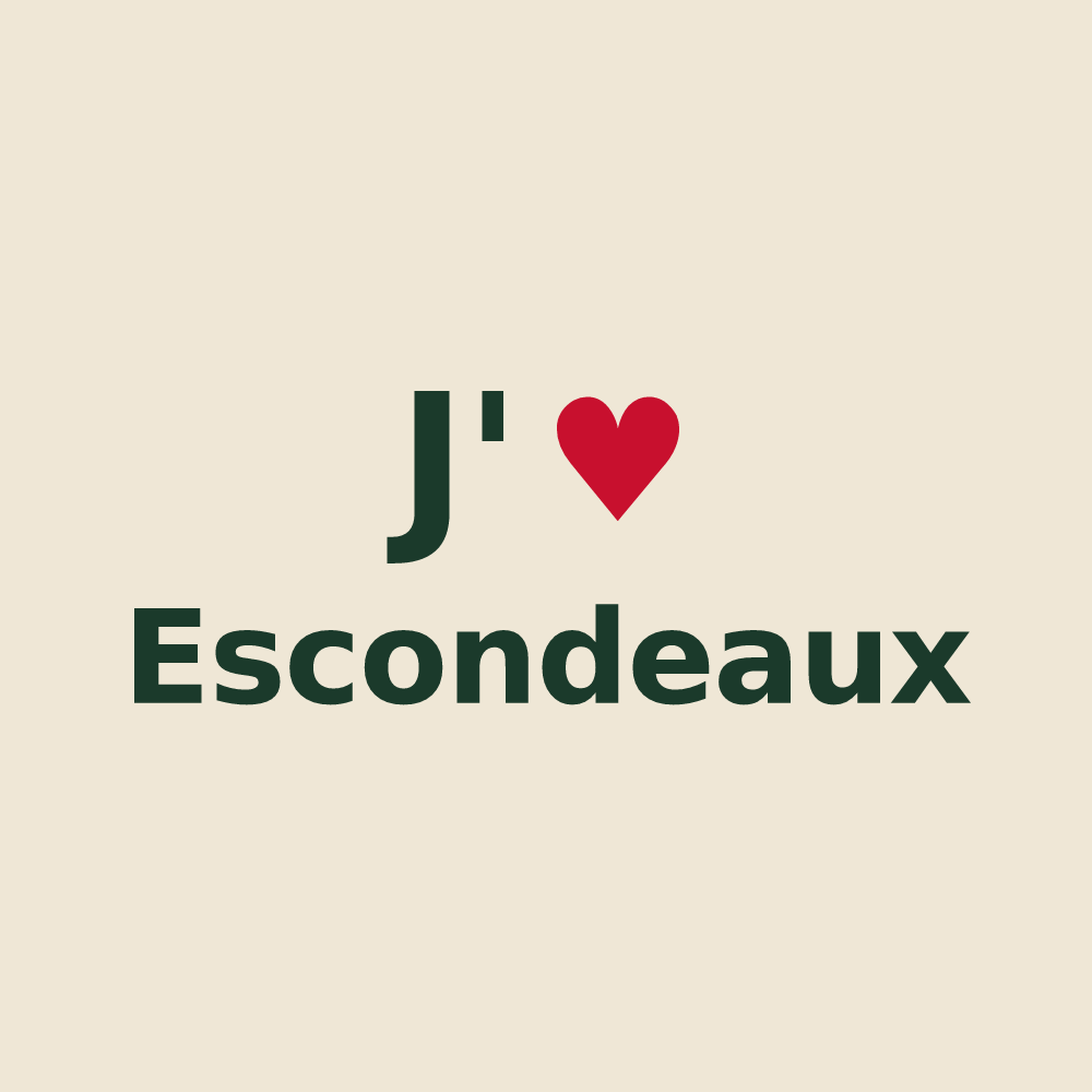 Tote bag personnalisé Escondeaux — design J'aime Escondeaux