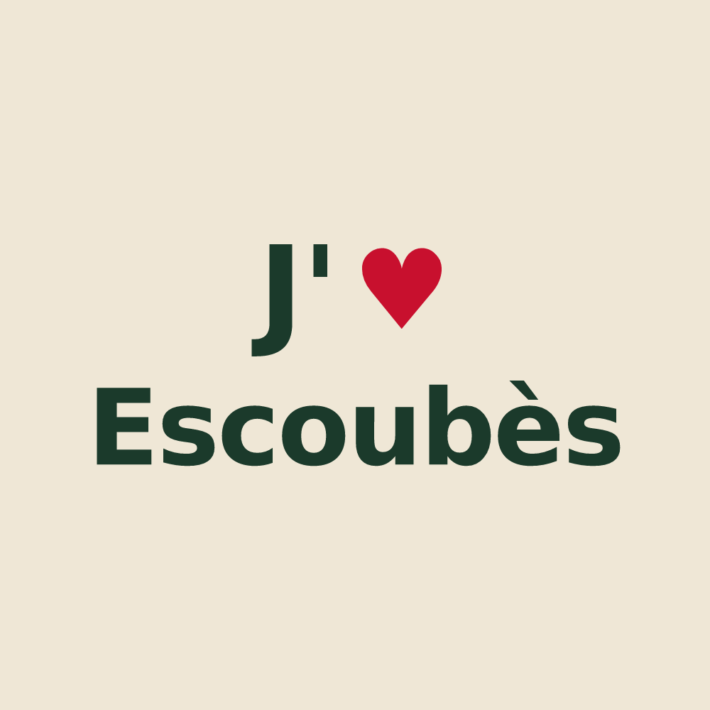 Tote bag personnalisé Escoubès — design J'aime Escoubès