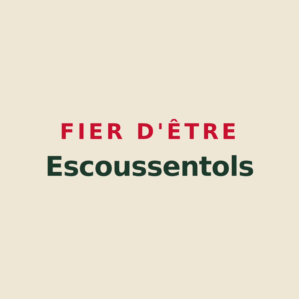 Tote bag « Fier d'être Escoussentols » — design pour Escoussens
