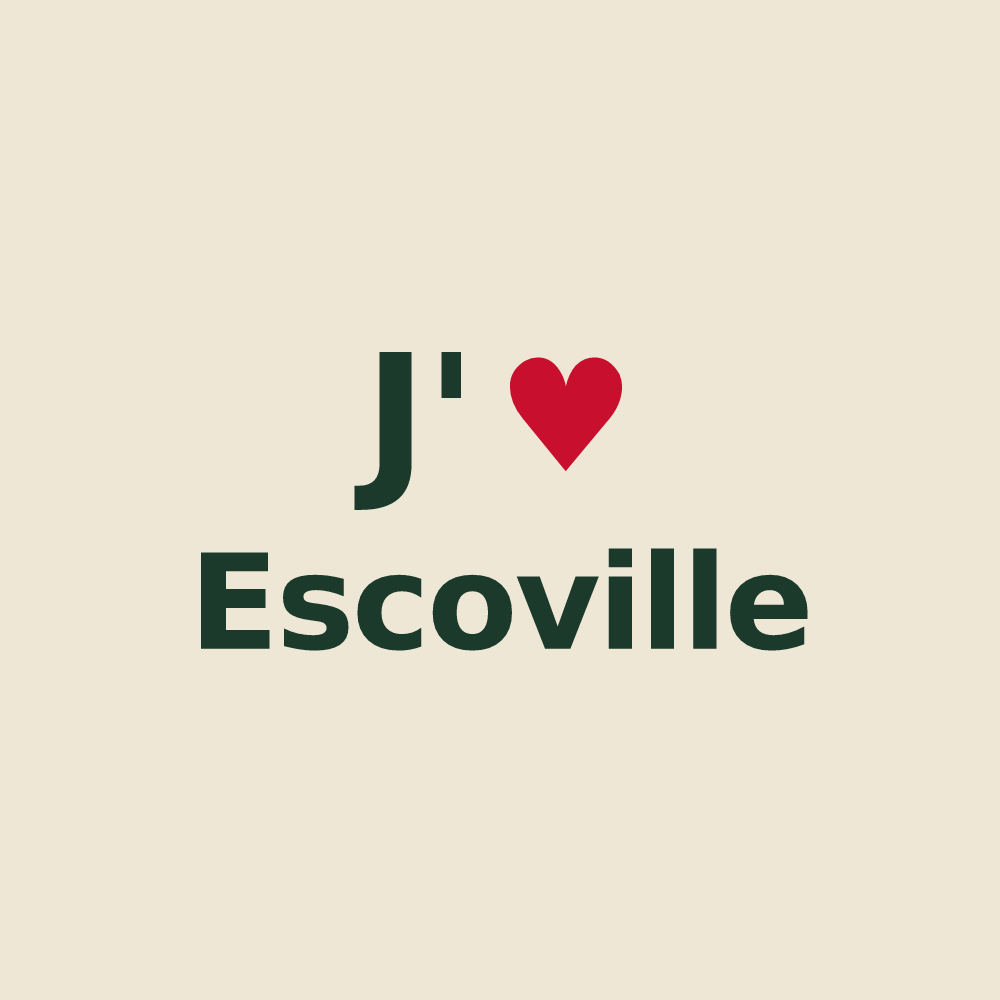 Tote bag personnalisé Escoville — design J'aime Escoville