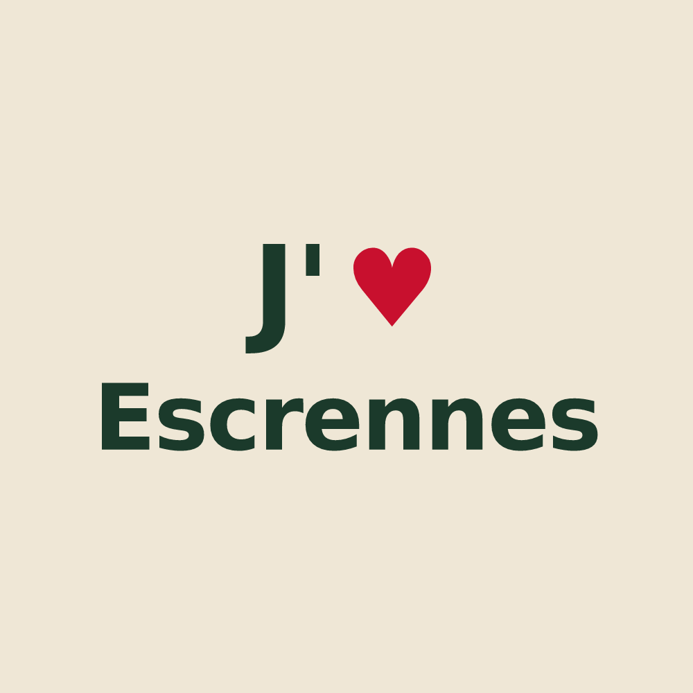 Tote bag personnalisé Escrennes — design J'aime Escrennes