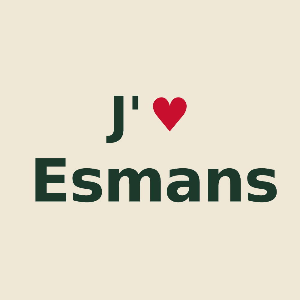 Tote bag personnalisé Esmans — design J'aime Esmans