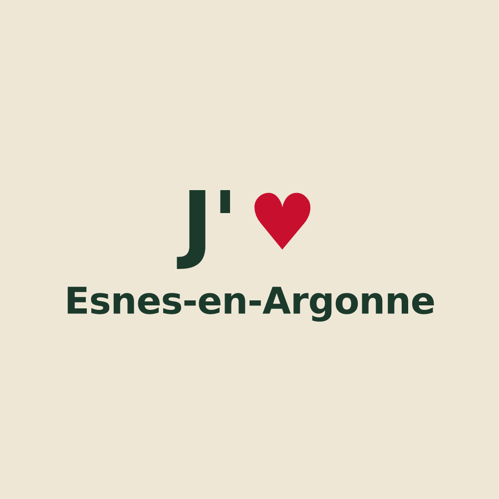 Tote bag personnalisé Esnes-en-Argonne — design J'aime Esnes-en-Argonne