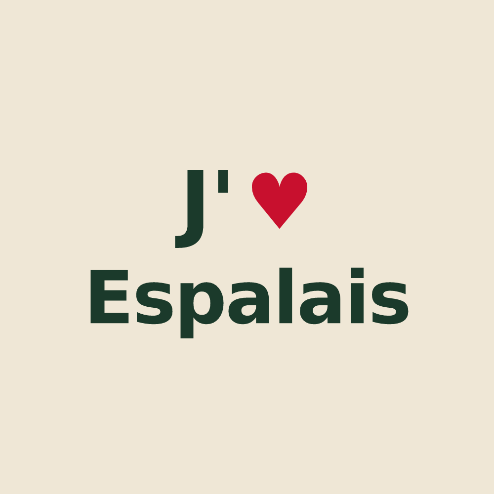Tote bag personnalisé Espalais — design J'aime Espalais