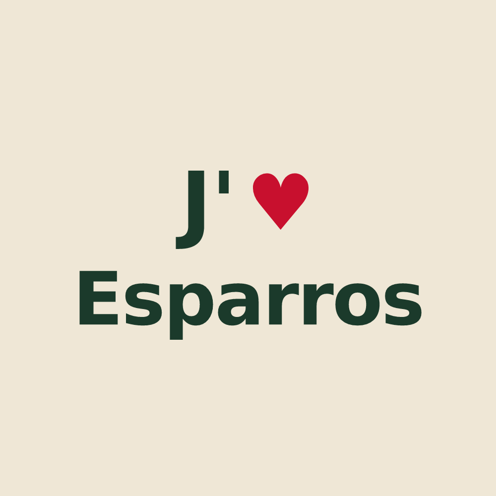 Tote bag personnalisé Esparros — design J'aime Esparros