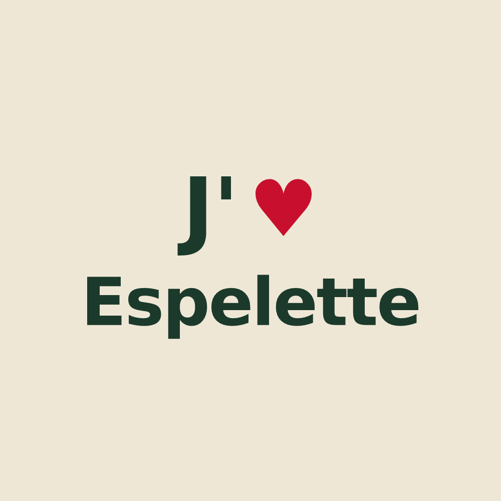 Tote bag personnalisé Espelette — design J'aime Espelette