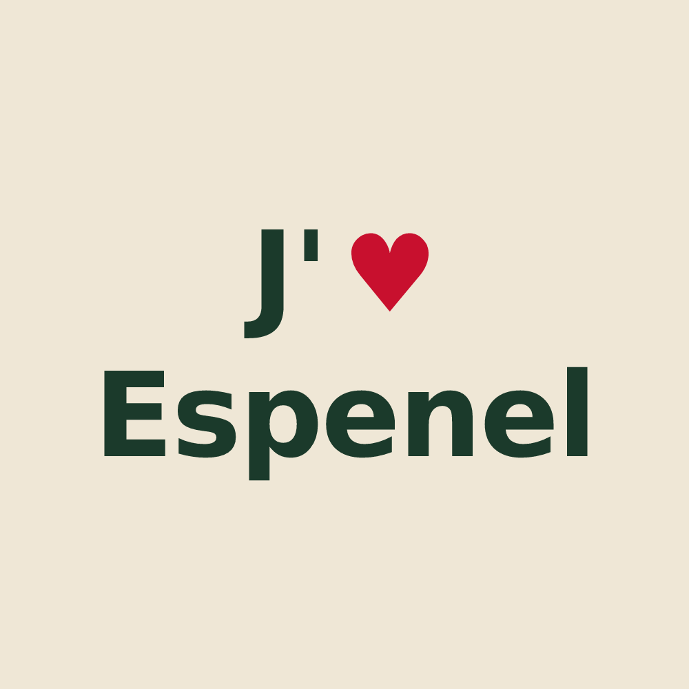 Tote bag personnalisé Espenel — design J'aime Espenel