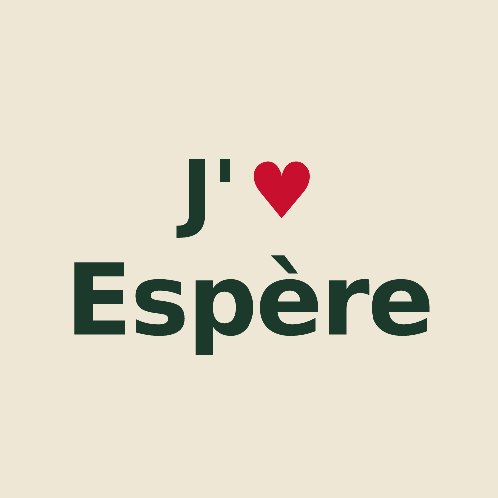 Tote bag personnalisé Espère — design J'aime Espère