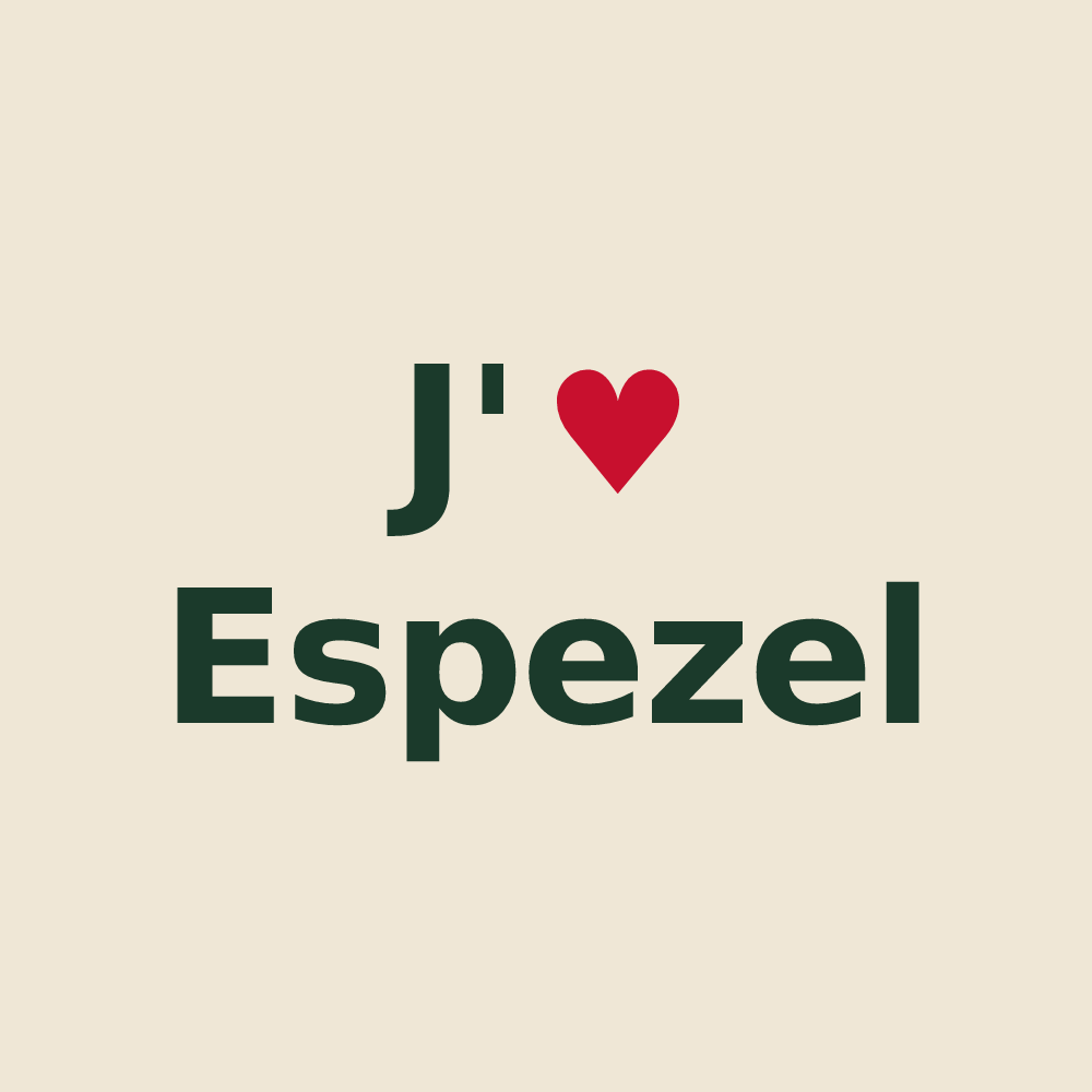 Tote bag personnalisé Espezel — design J'aime Espezel