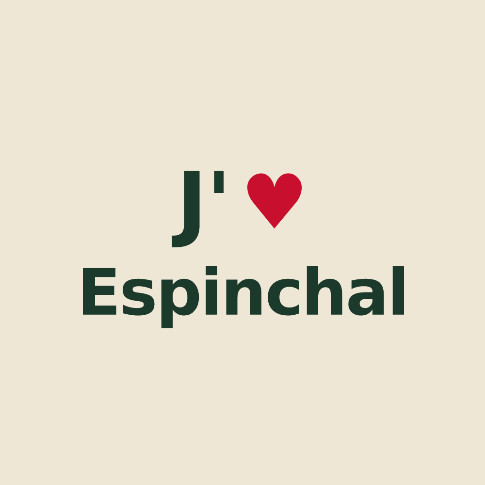 Tote bag personnalisé Espinchal — design J'aime Espinchal