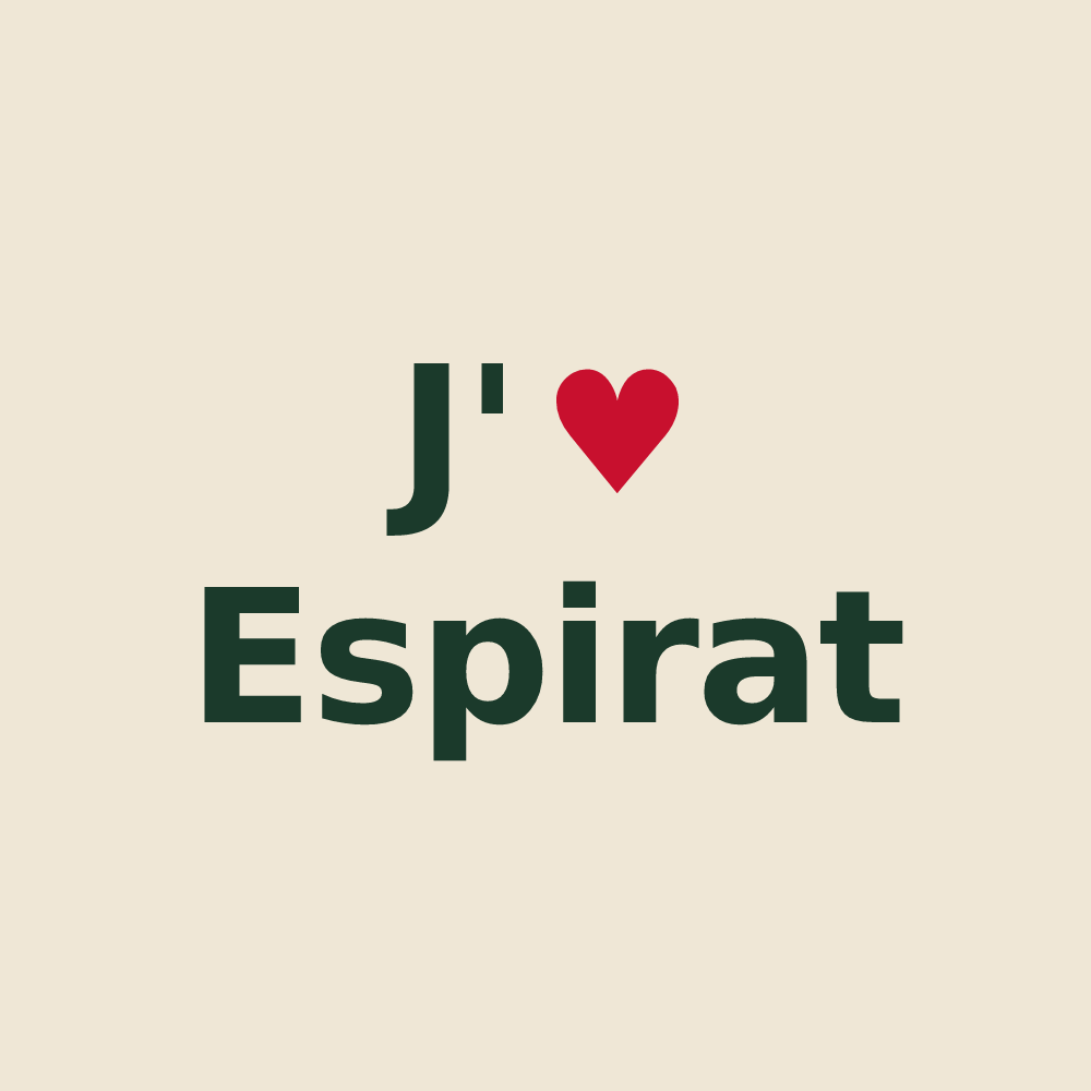 Tote bag personnalisé Espirat — design J'aime Espirat