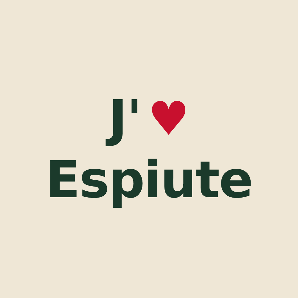 Tote bag personnalisé Espiute — design J'aime Espiute