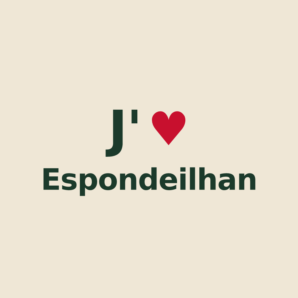 Tote bag personnalisé Espondeilhan — design J'aime Espondeilhan