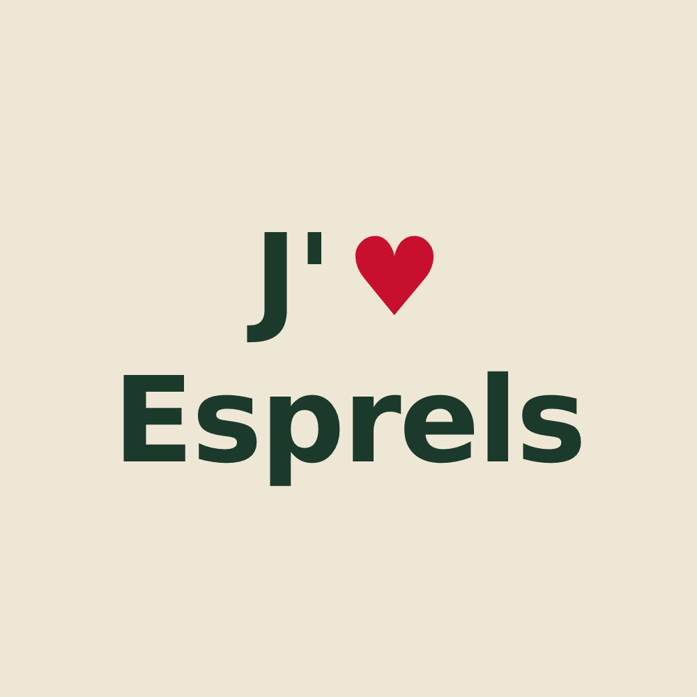 Tote bag personnalisé Esprels — design J'aime Esprels