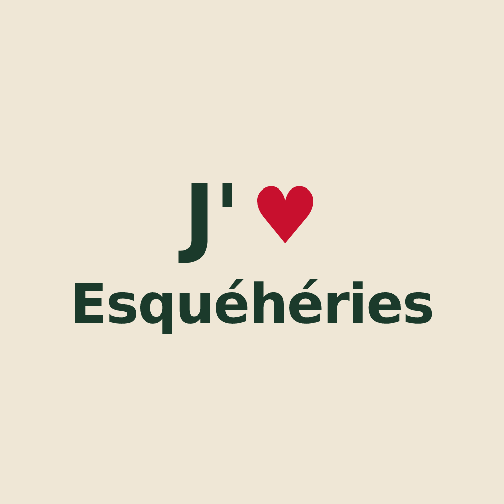 Tote bag personnalisé Esquéhéries — design J'aime Esquéhéries