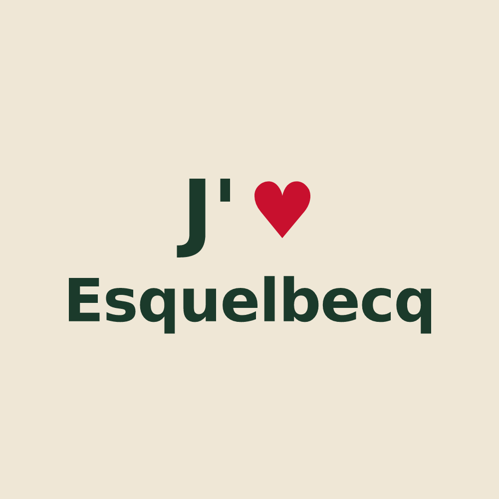 Tote bag personnalisé Esquelbecq — design J'aime Esquelbecq