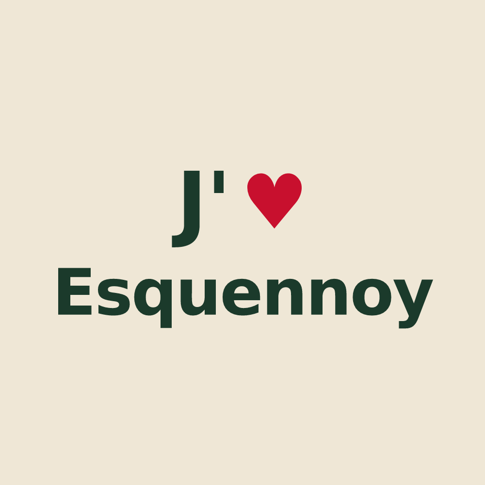 Tote bag personnalisé Esquennoy — design J'aime Esquennoy